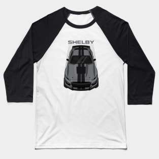 Ford Mustang Shelby GT500 2020-2021 - Magnetic Grey - Black Stripes Baseball T-Shirt